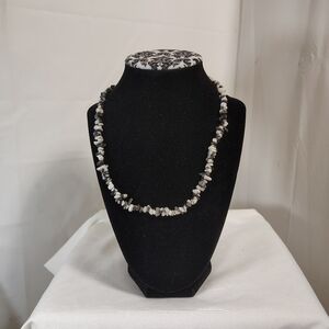 Black/White Gemstone Necklace